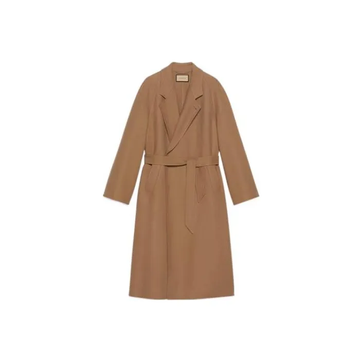 GUCCI Velvet Jackets Women's Camel-0