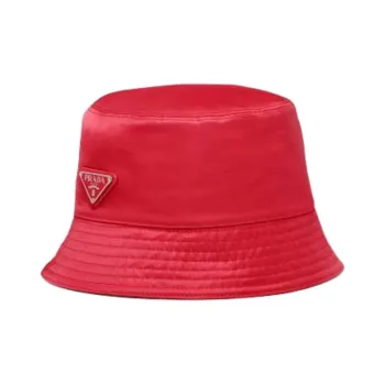 PRADA Recycled Polyamide, 100% Cotton Bucket Hats Unisex Red