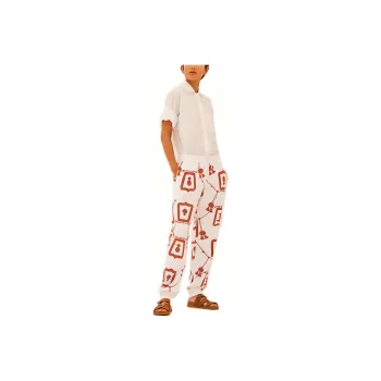HERMES Knitted Sweatpants Women's Chestnut Brown