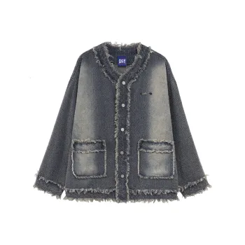 QISENYAR Denim Jackets Unisex