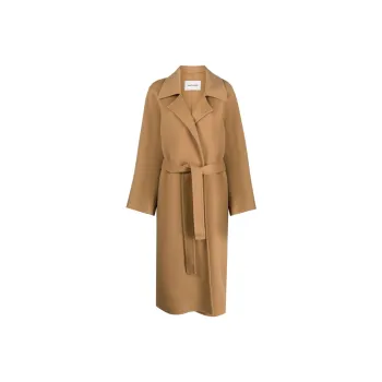LOW CLASSIC Belted Maxi-Length Coat