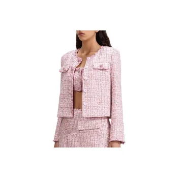 Self portrait SS23 Cropped Coats Women's Pink
