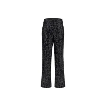GUESS Sereh Wide-Leg Sequin Pants Casual Pants Women's Black