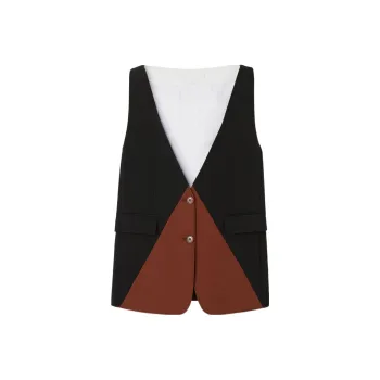 Burberry Vests Women's Black