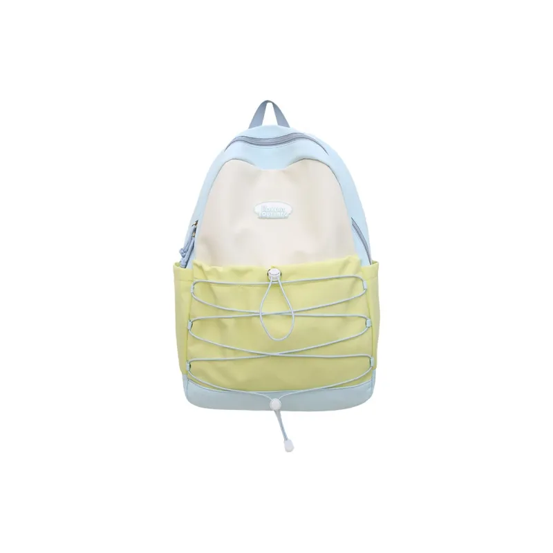 Yalu Nylon Backpack Regular Unisex Black Pink/Blue Pink/Green Pink/Blue Yellow-17