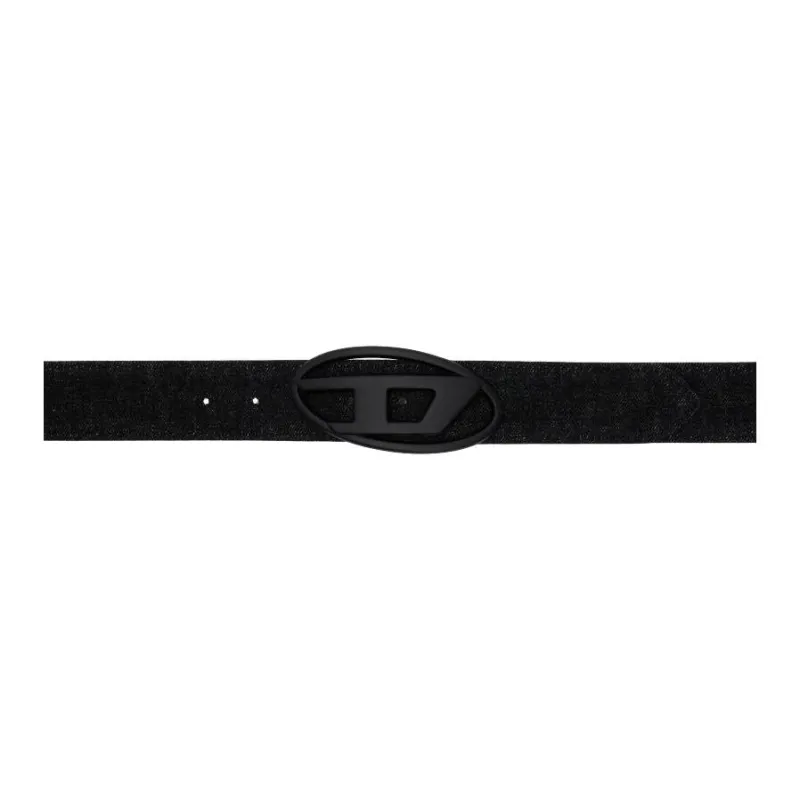 DIESEL Logo Buckle Embellished Denim Belt-0
