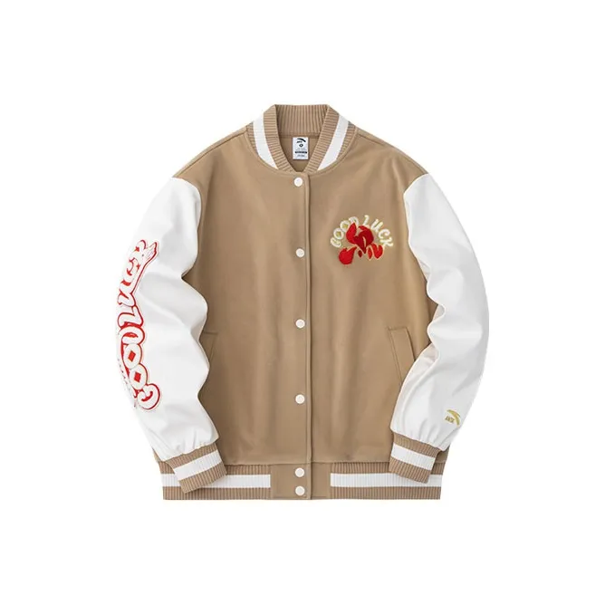 Anta Sports Life Collection Baseball Jacket Women's Camel Milk Tea-0