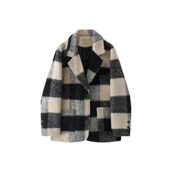 DATIANXIN Coats Women's Black Gray Color