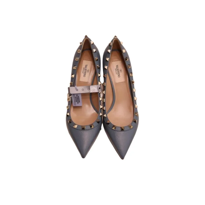 Valentino Cone Heel High Heels Women's Blue-3