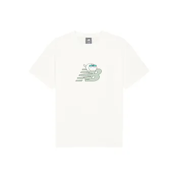 New Balance T Shirt Unisex Sea Salt White