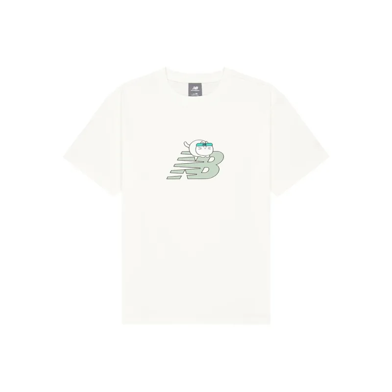 New Balance T Shirt Unisex Sea Salt White-0