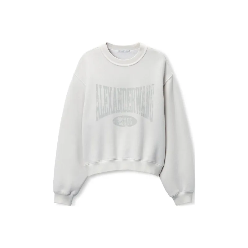 Alexander Wang Graphic Crewneck Sweatshirt White-0