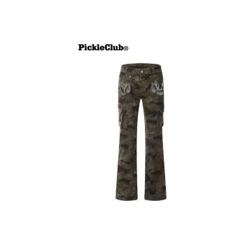 Beam Mix With Kimchi Slim Fit Bootcut Camouflage Jeans Unisex