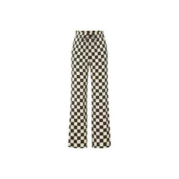 MO&CO Casual Pants Women's Mocha Checkerboard
