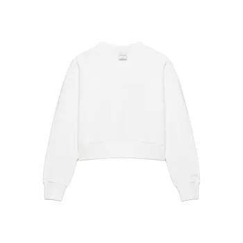 ARITZIA Cozy Sweatfleece Boyfriend V Neck Sweatshirt Women's White/White