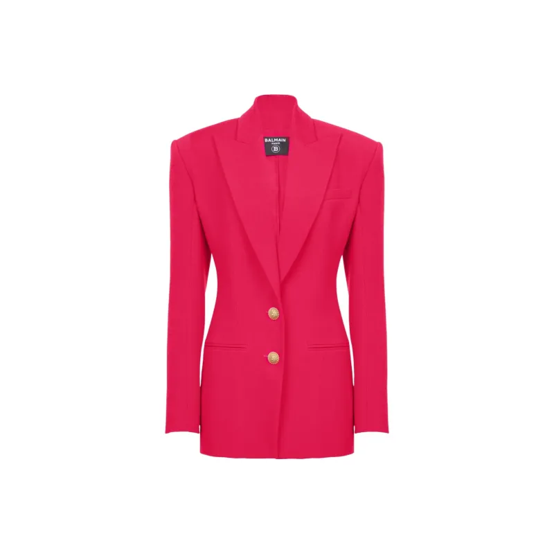 BALMAIN 2 Button Single breasted Wool Blazer-0