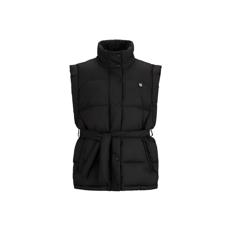 HUGO BOSS Water Repellent Regular Fit Padded Gilet With Belt Vest Women's Black-0