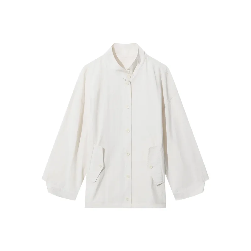 THE SEA LIFE Cropped Coat Women's Cream White-0