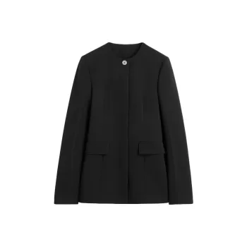 TOTEME Collarless Button Detailed Cinched Jacket