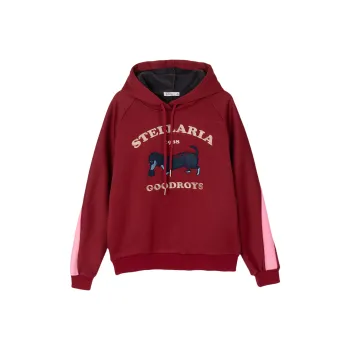 FAWENXIANGZI Sweatshirt Women's Burgundy