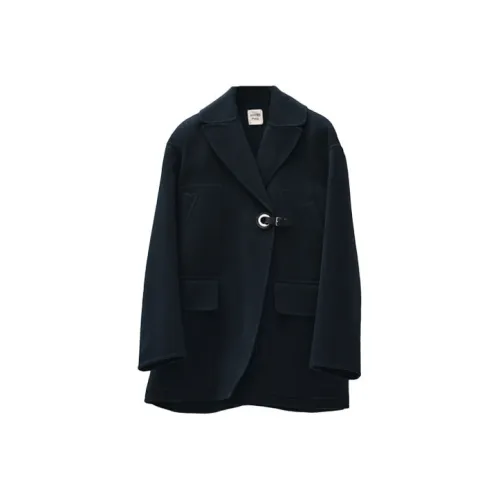HERMES Velvet Jackets Women's Dark Blue