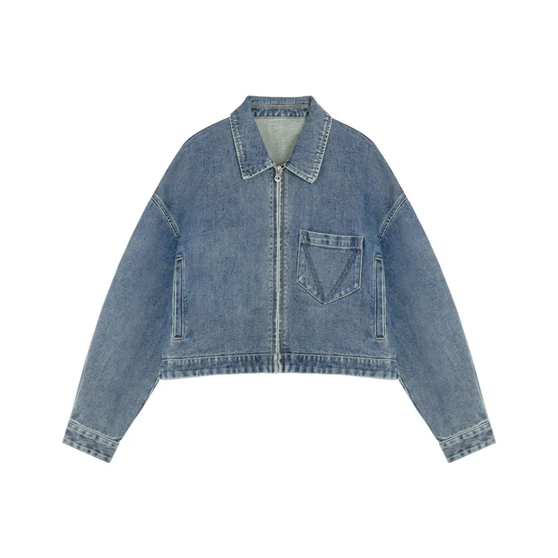 FOREVER 21 Cropped Coats Women's Vintage Blue-0