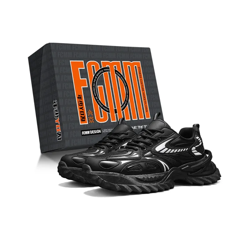 FCMM Anti Slip Wear Resistant Low Top Chunky Sneakers Men's Box Included-7