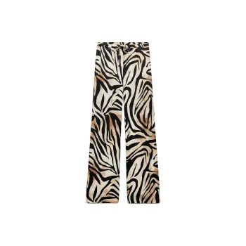 ZARA Casual Pants Women's Nude/Black