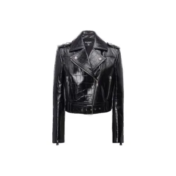 BALMAIN Polished finish Biker Jacket