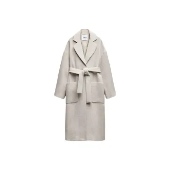 ZARA ZW Series Coats Women's Beige