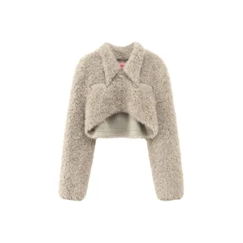 CHUU Cropped Coat Women's Light Gray