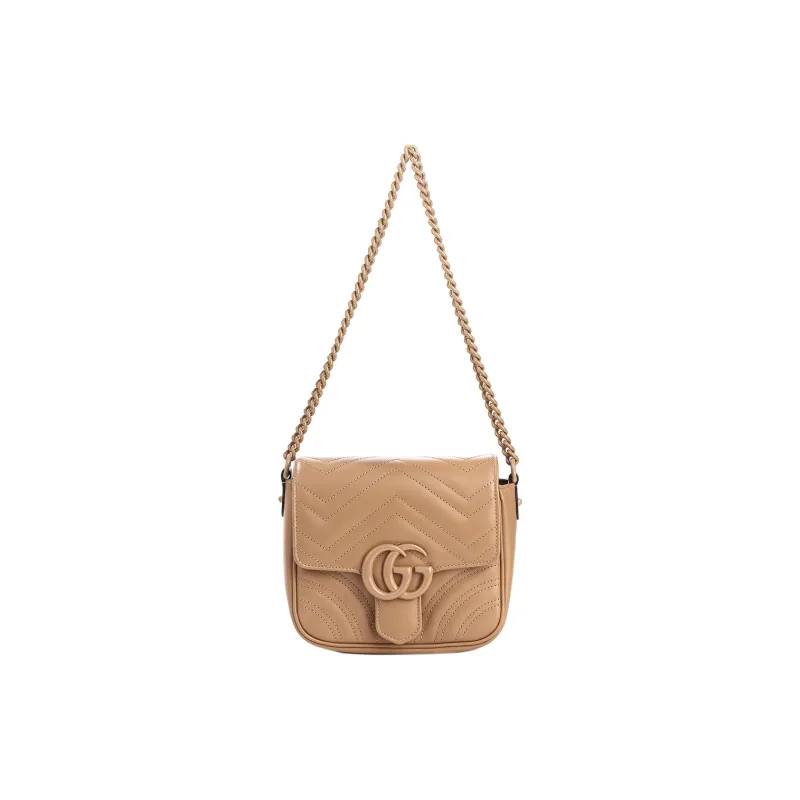 GUCCI Calfskin Shoulder Bag Women's Beige-1