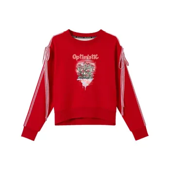 Flowers In Water Sweatshirt Women's Red
