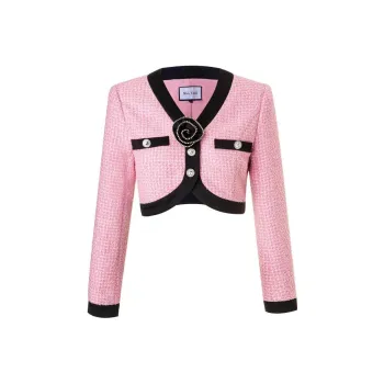 Misi Camii Cropped Coats Women's Pink
