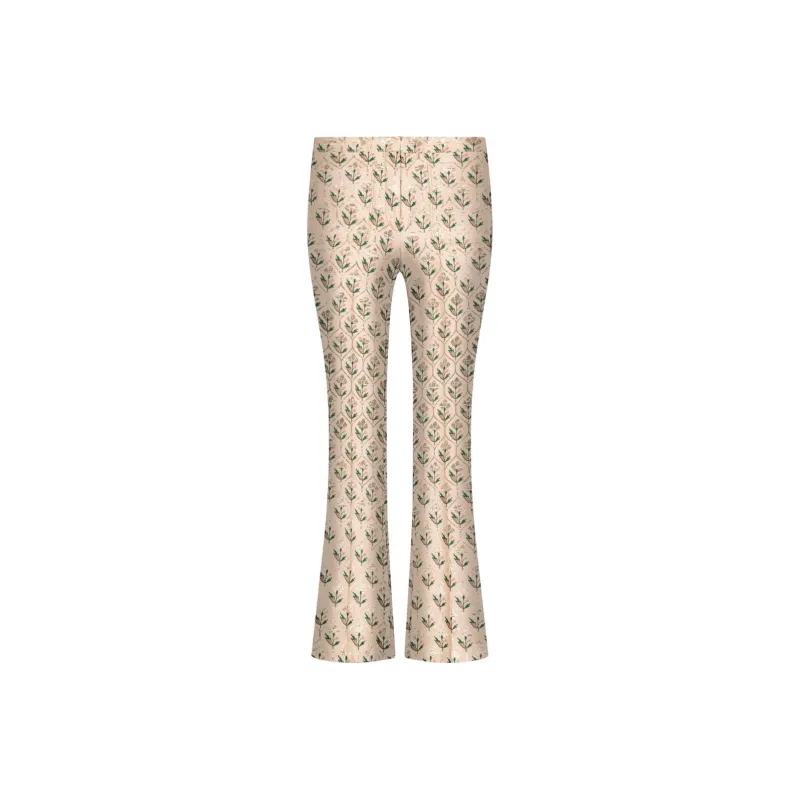 Giambattista Vall Floral jacquard Cropped Flared Trousers-0
