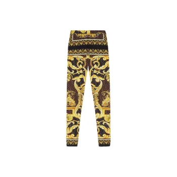 VERSACE Fendace Baroque Leggings Gold
