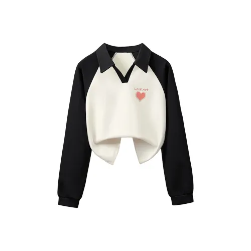 TOUCH Sweatshirt Women's Beige & Black Color