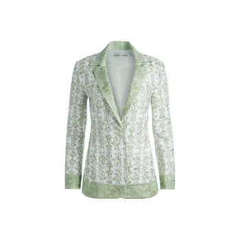 ALICE+OLIVIA Macey Floral-embroidered Blazer