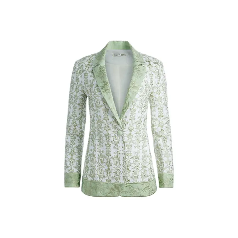 ALICE+OLIVIA Macey Floral-embroidered Blazer-0