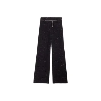 Maje Sequinned Tweed Trousers