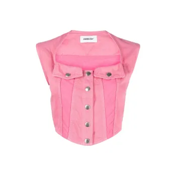 AMBUSH Cropped Sleeveless Denim Top