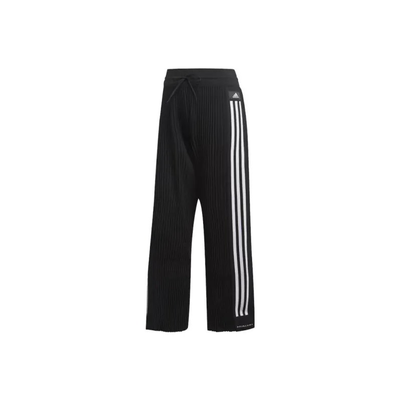 Adidas Knit Pleated Pants Casual Pants Women's Black-0