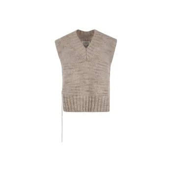 Maison Margiela V Neck Ribbed Knitted Vest