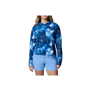 Columbia PFG Solar Stream Sweatshirt Women's Blue Sea Blessing