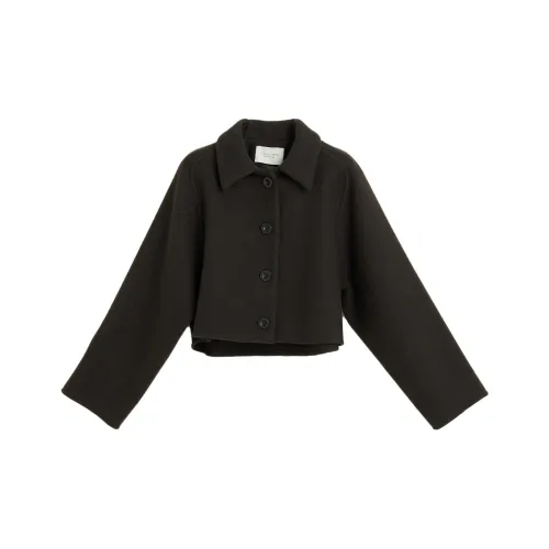 PUBLIC TOKYO Cropped Coats Women's Dark Gray