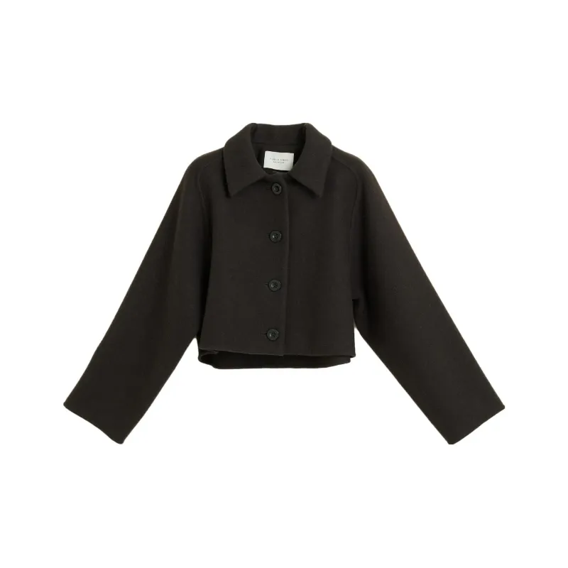 PUBLIC TOKYO Cropped Coats Women's Dark Gray-0