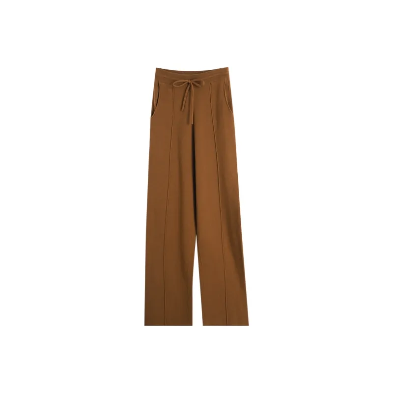 Olrain Casual Pants Women's Coffee-0