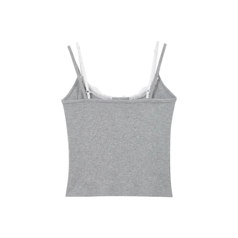 SUSANSAN Tank Tops Women's Gray-1