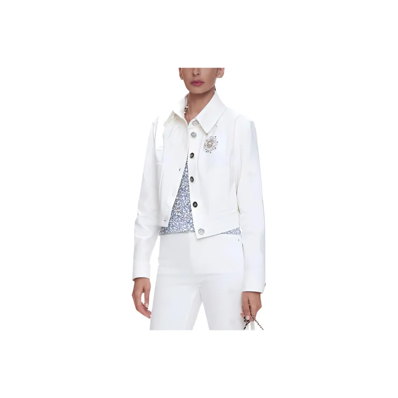 CHANEL Denim Jackets Women's White-0