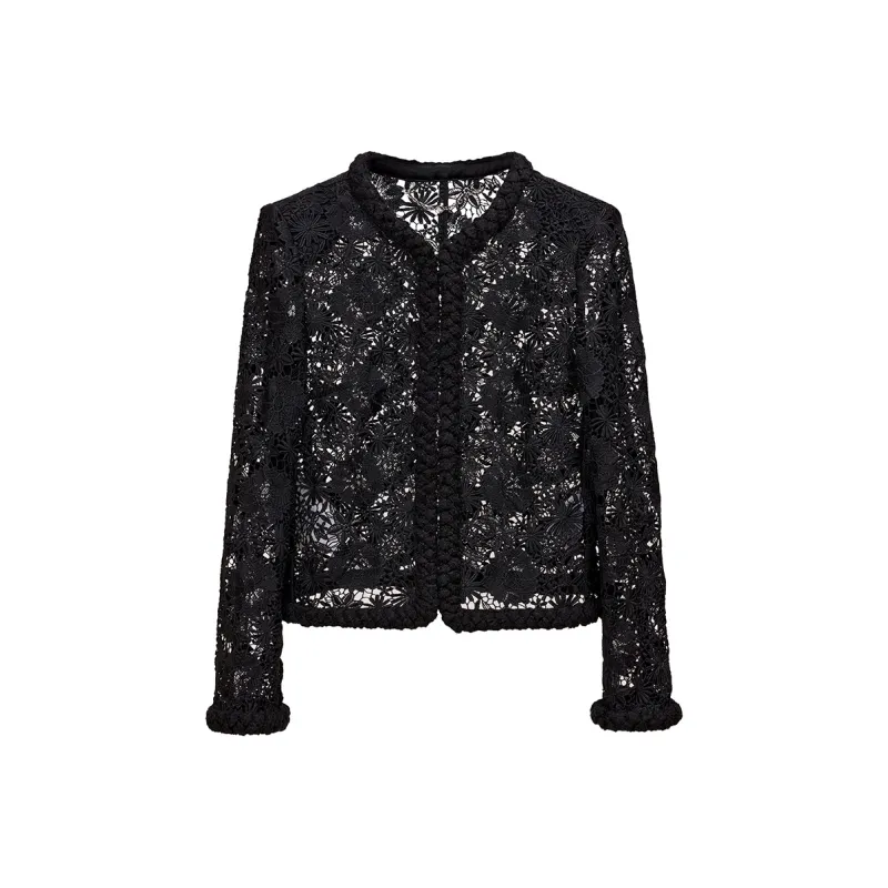 NancyCavally Cropped Coats Women's Black-0